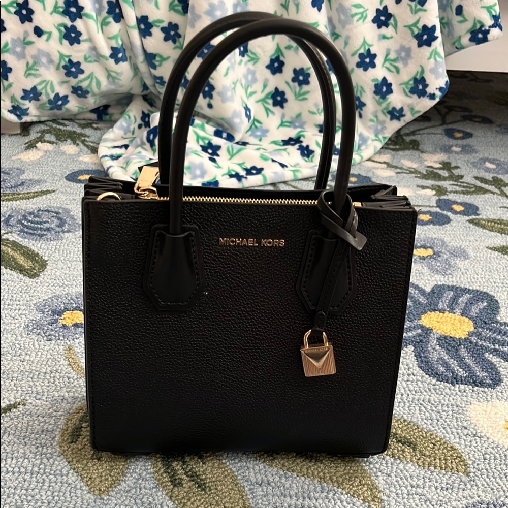 Michael Kors Black Leather Tote Bag